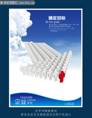 3D小人企業(yè)文化展板海報之確定目標(biāo)